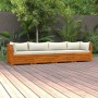 4-seater garden sofa with solid acacia wood cushions by vidaXL, Garden sets - Ref: Foro24-3087289, Price: 656,85 €, Discount: %