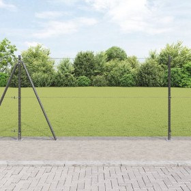 Cerca Hexagonal Gris 1.2x10 m de Acero, Postes de