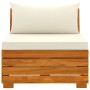 4-seater garden sofa with solid acacia wood cushions by vidaXL, Garden sets - Ref: Foro24-3087289, Price: 656,85 €, Discount: %