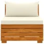 4-seater garden sofa with solid acacia wood cushions by vidaXL, Garden sets - Ref: Foro24-3087289, Price: 643,34 €, Discount: %