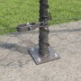 Cerca Hexagonal Gris 1.5x10 m Acero, Postes de Cerca con Placas Base 7 pcs Ø32mm 83.5cm Acero Galvanizado by , fence posts - ...