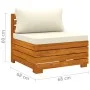 4-seater garden sofa with solid acacia wood cushions by vidaXL, Garden sets - Ref: Foro24-3087289, Price: 643,34 €, Discount: %