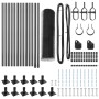 Juego de Cercas Set de 2 Gris Metal 25 x 0.5 m Duradero von , Zaunpfosten - Ref: Foro24-3353646, Preis: 102,66 €, Rabatt: %