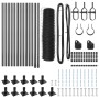 Juego de Cercas Juego de 2 Gris Acero 25 x 0.5 m Duradero by , fence posts - Ref: Foro24-3353647, Price: 103,90 €, Discount: %