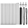 Juego de Cercas Set de 2 Gris Acero 25 x 1 m Duradero by , fence posts - Ref: Foro24-3353657, Price: 135,24 €, Discount: %