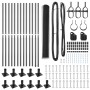 Juego de Cercas Set de 2 Gris Acero 25 x 1 m Duradero by , fence posts - Ref: Foro24-3353657, Price: 135,24 €, Discount: %