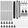 Juego de Cercas Set de 2 Gris Acero 25 x 1.2 m Duradero by , fence posts - Ref: Foro24-3353664, Price: 148,32 €, Discount: %