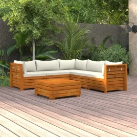 Garden furniture 6 pieces with cushions solid acacia wood by vidaXL, Garden sets - Ref: Foro24-3087292, Price: 949,52 €, Disc...