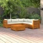 Gartenmöbel 6-teilig mit Kissen aus massivem Akazienholz von vidaXL, Gartensets - Ref: Foro24-3087292, Preis: 949,52 €, Rabat...