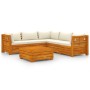 Gartenmöbel 6-teilig mit Kissen aus massivem Akazienholz von vidaXL, Gartensets - Ref: Foro24-3087292, Preis: 909,07 €, Rabat...