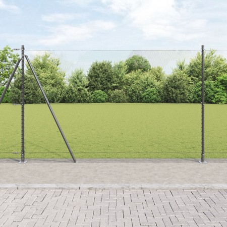 Juego de Cercas Set de 2 Gris Acero Recubierto con Polvo by , fence posts - Ref: Foro24-3353669, Price: 173,47 €, Discount: %