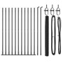 Juego de Cercas Set de 2 Gris Acero 25 x 1.5 m Duradero von , Zaunpfosten - Ref: Foro24-3353671, Preis: 168,90 €, Rabatt: %