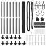 Juego de Cercas Set de 2 Gris Acero 25 x 1.5 m Duradero von , Zaunpfosten - Ref: Foro24-3353671, Preis: 168,90 €, Rabatt: %