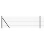Cerca Hexagonal Gris 0.6x50 m de Acero, Postes de Cerca con Placas Base 13 pcs Ø32mm 70cm de Acero Galvanizado by , fence pos...