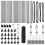 Cerca Hexagonal Gris 0,6x50 m Acero, Poste de Cerca con Bases 13 pcs Ø32mm 70cm Acero Galvanizado by , fence posts - Ref: For...