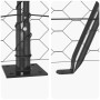 Cerca Hexagonal Gris 0,6x50 m Acero, Poste de Cerca con Bases 13 pcs Ø32mm 70cm Acero Galvanizado by , fence posts - Ref: For...
