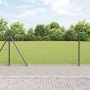 Cerca Hexagonal Gris 0.8x50 m de Acero, Postes para Cerca con Placas de Base 13 pcs Ø32mm 90cm de Acero Galvanizado by , fenc...