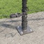 Cerca Hexagonal Gris 0.8x50 m de Acero, Postes para Cerca con Placas de Base 13 pcs Ø32mm 90cm de Acero Galvanizado by , fenc...