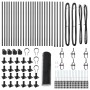 Cerca Hexagonal Gris 1x50 m Acero, Postes de Cerca con Placas de Base 13 pcs Ø32mm 110cm Acero Galvanizado by , fence posts -...