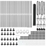 Cerca Hexagonal Gris 1.2x50 m Acero, Postes de Cerca con Placas Base 13 pcs Ø32mm 68.5cm Acero Galvanizado by , fence posts -...
