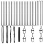 Cerca Hexagonal Gris 1.2x50 m Acero, Postes de Cerca con Placas de Base 13 pcs Ø32mm 68.5cm Acero Galvanizado by , fence post...