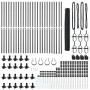 Cerca Hexagonal Gris 1.2x50 m Acero, Postes de Cerca con Placas de Base 13 pcs Ø32mm 68.5cm Acero Galvanizado by , fence post...