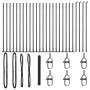 Cerca Hexagonal Gris 1.4x50 m Acero, Postes de Cerca con Placas de Base 13 pcs Ø32mm 78.5cm Acero Galvanizado by , fence post...