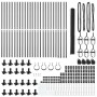 Cerca Hexagonal Gris 1.4x50 m Acero, Postes de Cerca con Placas de Base 13 pcs Ø32mm 78.5cm Acero Galvanizado by , fence post...