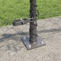 Cerca Hexagonal Gris 0.5x100 m Acero, Postes de Cerca con Placas de Base 13 pcs Ø32mm 70cm Acero Galvanizado by , fence posts...