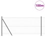 Cerca Hexagonal  Gris 0.8x100 m Acero, Postes de Cerca  con Placas de Base 13 pcs Ø32mm 90cm Acero Galvanizado | Foro24.es | Tu tienda online para hogar, jardín y más Foro24.es