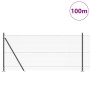 Cerca Hexagonal Gris 1x100 m Acero, Postes de Cerca con Base 13 pcs Ø32mm 110cm Acero Galvanizado by , fence posts - Ref: For...