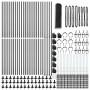 Cerca Hexagonal Gris 1x100 m Acero, Postes de Cerca con Base 13 pcs Ø32mm 110cm Acero Galvanizado by , fence posts - Ref: For...