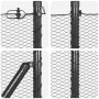 Cerca Hexagonal Gris 1x100 m Acero, Postes de Cerca con Base 13 pcs Ø32mm 110cm Acero Galvanizado by , fence posts - Ref: For...