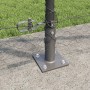 Cerca Hexagonal Gris 1.2x100 m de Acero, Postes de Cerca con Placas de Base 13 pcs Ø32mm 68.5cm de Acero Galvanizado by , fen...