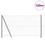 Cerca Hexagonal  Gris 1.2x100 m Acero, Postes de Cerca  con Placas Base 13 pcs Ø32mm 68.5cm Acero Galvanizado | Foro24.es | Tu tienda online para hogar, jardín y más Foro24.es