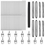 Cerca Hexagonal Gris 1.5x100 m Acero, Postes de Cerca con Placas de Base 13 pcs Ø32mm 83.5cm Acero Galvanizado by , fence pos...