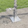 Cerca Hexagonal  0.5x10 m Acero Galvanizado, Postes de Cerca  con Placas Base 7 pcs Ø32mm 70cm Acero Galvanizado | Foro24.es | Tu tienda online para hogar, jardín y más Foro24.es