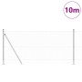 Cerca Hexagonal 1x10 m Acero Galvanizado, Postes de Cerca con Placas de Base 7 pcs Ø32mm 110cm Acero Galvanizado by , fence p...