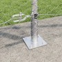 Cerca Hexagonal  1.2x10 m de Acero Galvanizado, Postes para Cerca  con Placas de Base 7 pcs Ø32mm 68.5cm de Acero Galvanizado | Foro24.es | Tu tienda online para hogar, jardín y más Foro24.es