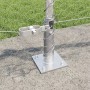 Cerca Hexagonal 0.6 x 25 m Acero Galvanizado, Poste de Cerca con Bases 13 pcs Ø32mm 70cm Acero Galvanizado by , fence posts -...