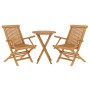 Juego de comedor para jardín 3 piezas madera maciza de teca de vidaXL, Conjuntos de jardín - Ref: Foro24-3087191, Precio: 283...