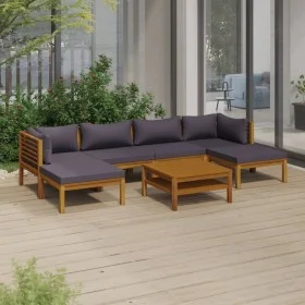 Garden furniture 7 pcs cushions solid acacia wood by vidaXL, Garden sets - Ref: Foro24-3086914, Price: 875,87 €, Discount: %