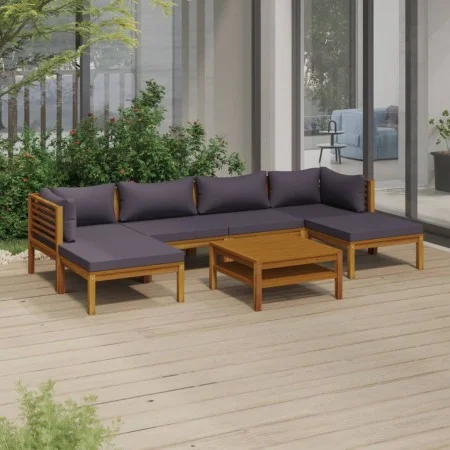 Gartenmöbel 7 Stück Kissen aus massivem Akazienholz von vidaXL, Gartensets - Ref: Foro24-3086914, Preis: 801,65 €, Rabatt: %