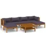 Gartenmöbel 7 Stück Kissen aus massivem Akazienholz von vidaXL, Gartensets - Ref: Foro24-3086914, Preis: 801,65 €, Rabatt: %
