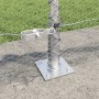 Cerca Hexagonal  0,6x50 m Acero Galvanizado, Postes de Cerca  con Placas de Base 13 pcs Ø32mm 70cm Acero Galvanizado | Foro24.es | Tu tienda online para hogar, jardín y más Foro24.es