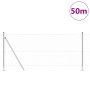 Cerca Hexagonal 1x50 m Acero Galvanizado, Postes de Cerca con Placas de Base 13 pcs Ø32mm 110cm Acero Galvanizado by , fence ...