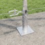 Cerca Hexagonal 1.2x50 m Acero Galvanizado, Postes de Cerca con Placas de Base 13 pcs Ø32mm 68.5cm Acero Galvanizado by , fen...