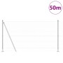 Cerca hexagonal 1.2x50 m de acero galvanizado, Postes para cercar con platos base 13 pcs Ø32mm 68.5cm de acero galvanizado by...
