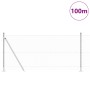 Cerca Hexagonal 0.8x100 m Acero Galvanizado, Postes para Cerca con Placas Base 13 pcs Ø32mm 90cm Acero Galvanizado by , fence...
