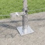 Cerca Hexagonal 0.8x100 m Acero Galvanizado, Postes para Cerca con Placas Base 13 pcs Ø32mm 90cm Acero Galvanizado by , fence...